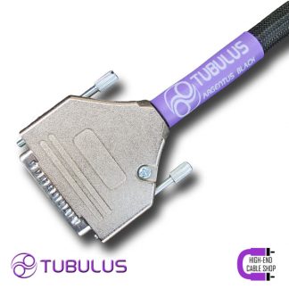 The TUBULUS Argentus DB-25 umbilical Cable is a Pass Labs DC cable based on high quality silvered copper conductors. These are solid core conductors to prevent strand interaction, which is a major source of distortion. The silvered conductors are surrounded by mainly air, because (except for a vacuum) air is the best dielectric. This air insulation is made possible by our tube construction, which can only be made by hand. The TUBULUS Argentus DB-25 Cable is also equipped with a very thick copper shielding to prevent electrical noise entering the cable. To complete this shielding the DB-25 cable is finished with high quality aluminum plugs. The TUBULUS Argentus DB-25 Cable is made for Pass Labs XP line equipment only! Such as the Pass Labs XP-20 and XP-30 preamps and XP-25 phonostage.