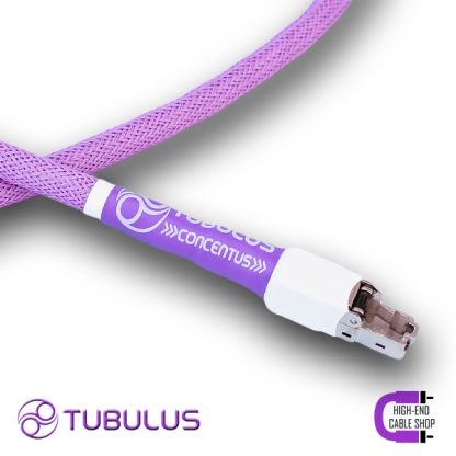 2 High end cable shop Tubulus Concentus Ethernet Cable RJ45 100Mbps 10Gbps shielded silver streaming audio